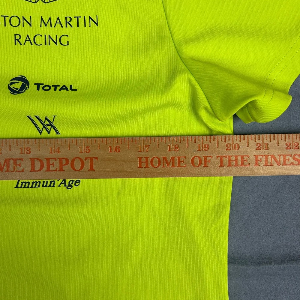 Hackett Aston Martin Racing Team Polo Shirt Womens XL Neon Green - Picture 3 of 12